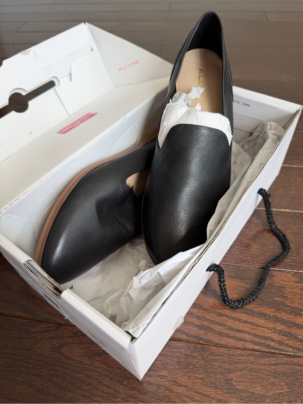 ALDO Ribrylla Black Leather Loafers